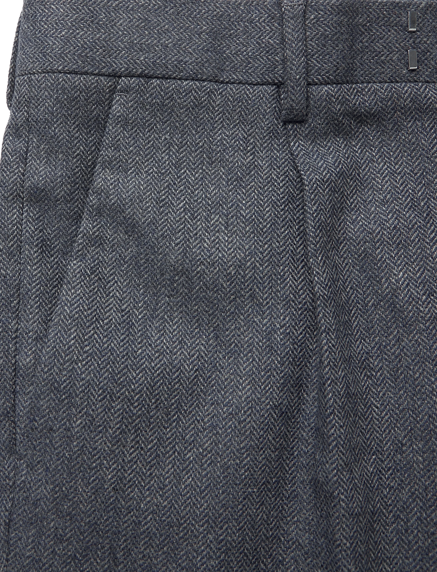 Gant - WOOL HERRINGBONE SUIT PANTS - anzugshosen - persian blue - 4