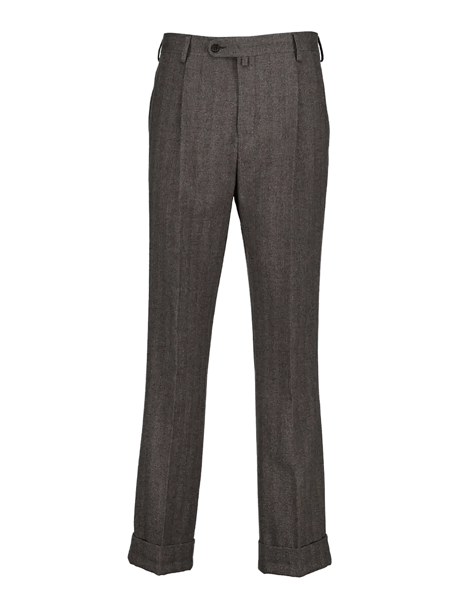 Gant - COTTON WOOL PINSTRIPE SUIT PANTS - shadow brown - 0