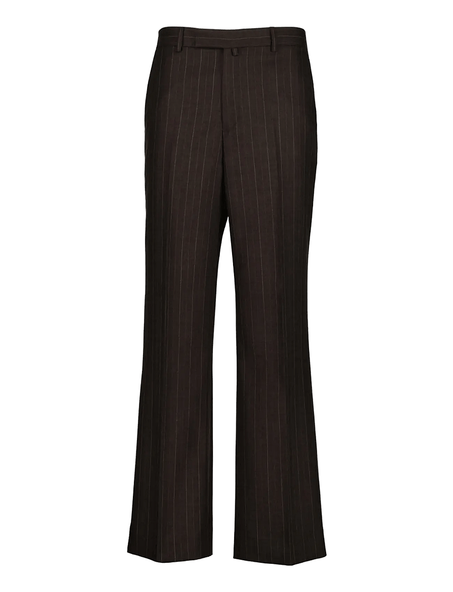 Gant - TAILORED WOOL PINSTRIPE SUIT PANTS - formell - shadow brown - 0