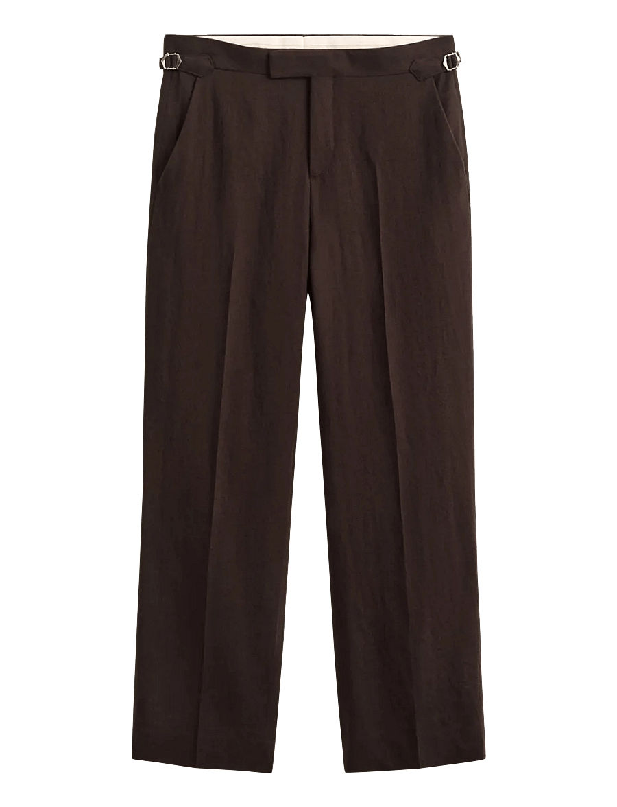 Gant - WOOL SUIT PANTS - shadow brown - 0