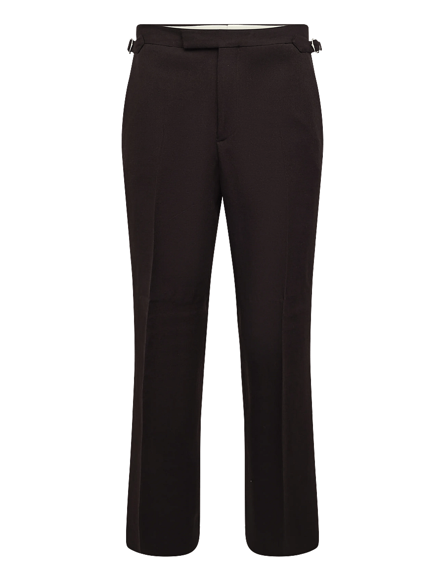 Gant - WOOL SUIT PANTS - lietišķā stila bikses - shadow brown - 0