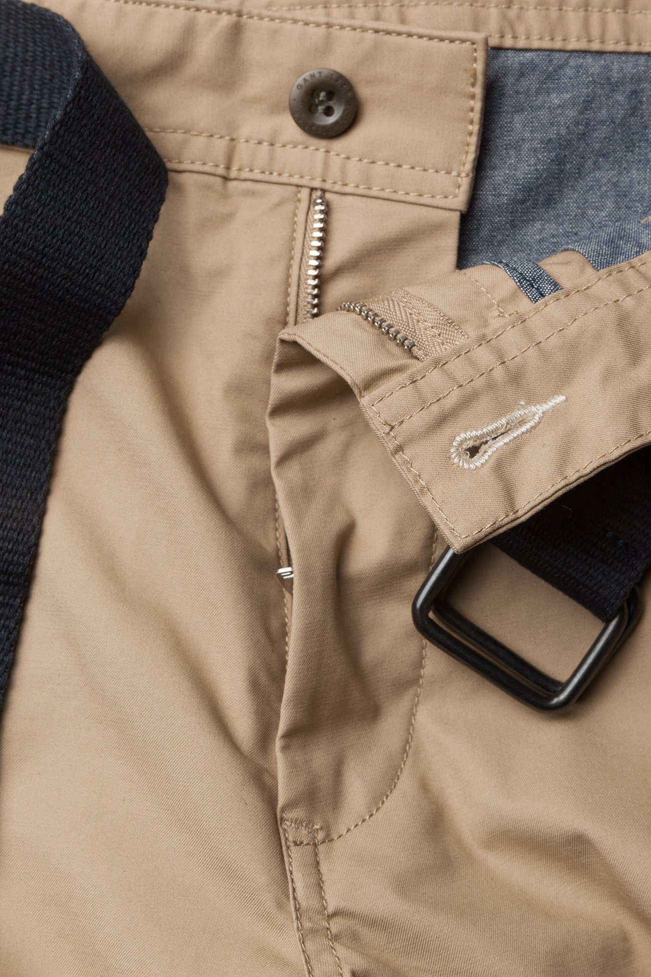 GANT - O2. TP RELAXED BELTED UTILITY SHORT - dark khaki - 3