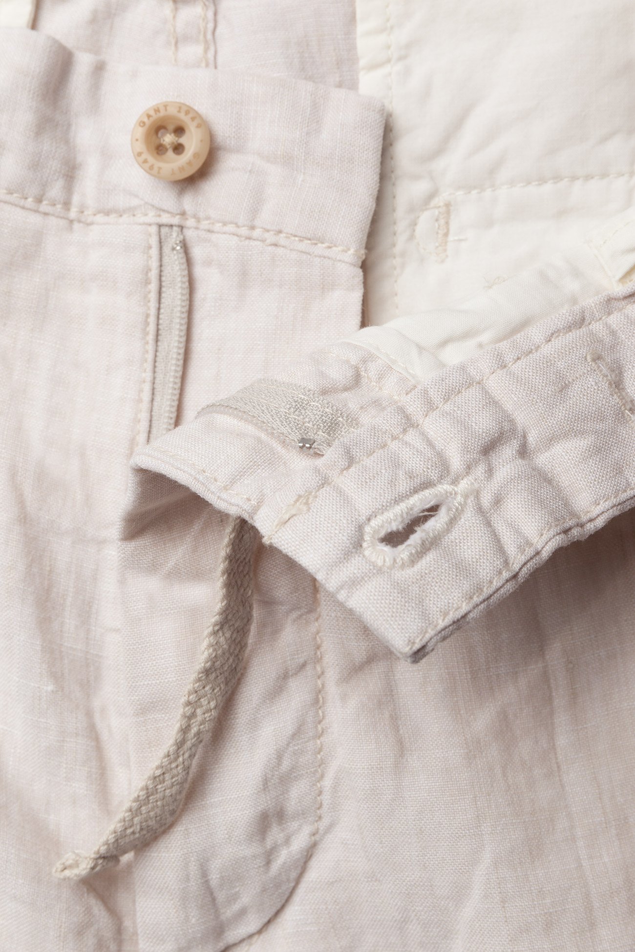 GANT - O2. RELAXED LINEN SHORTS - putty - 3