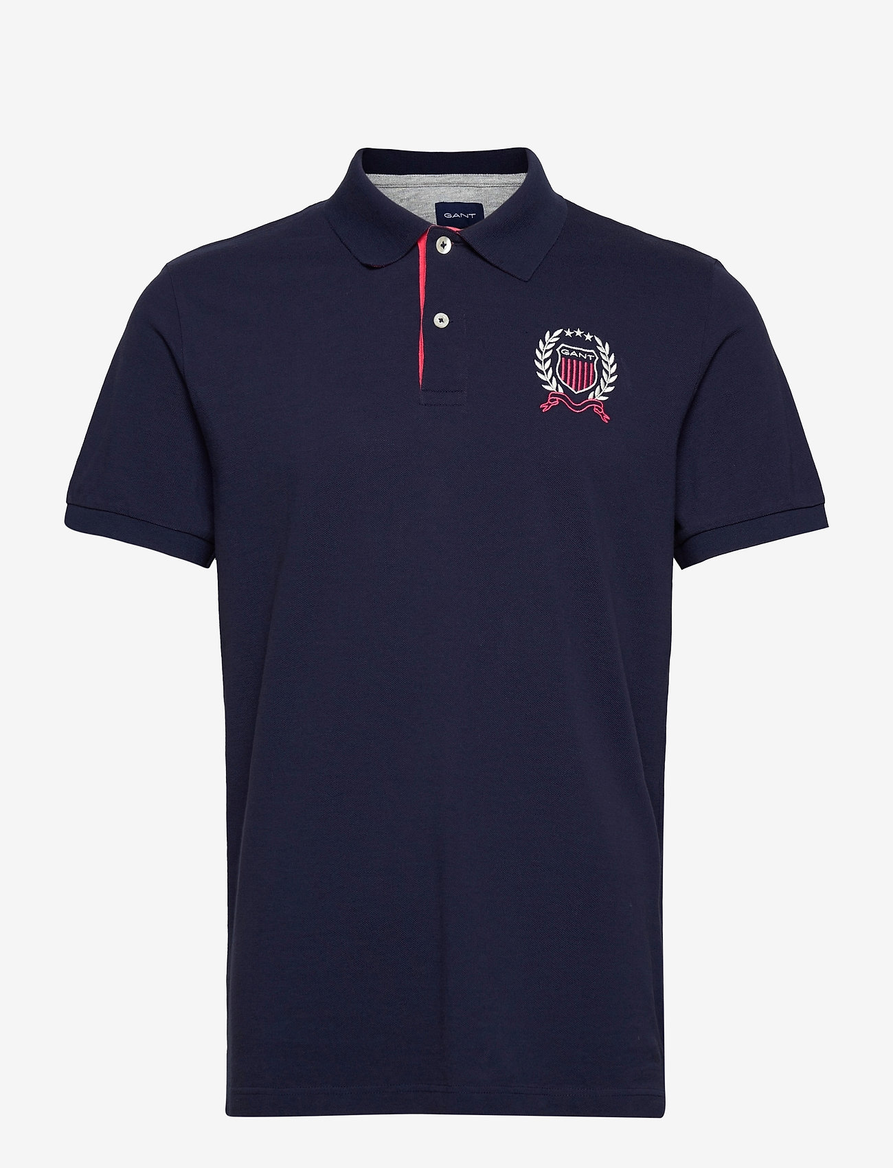 GANT - D2. CREST SS PIQUE RUGGER - evening blue - 0