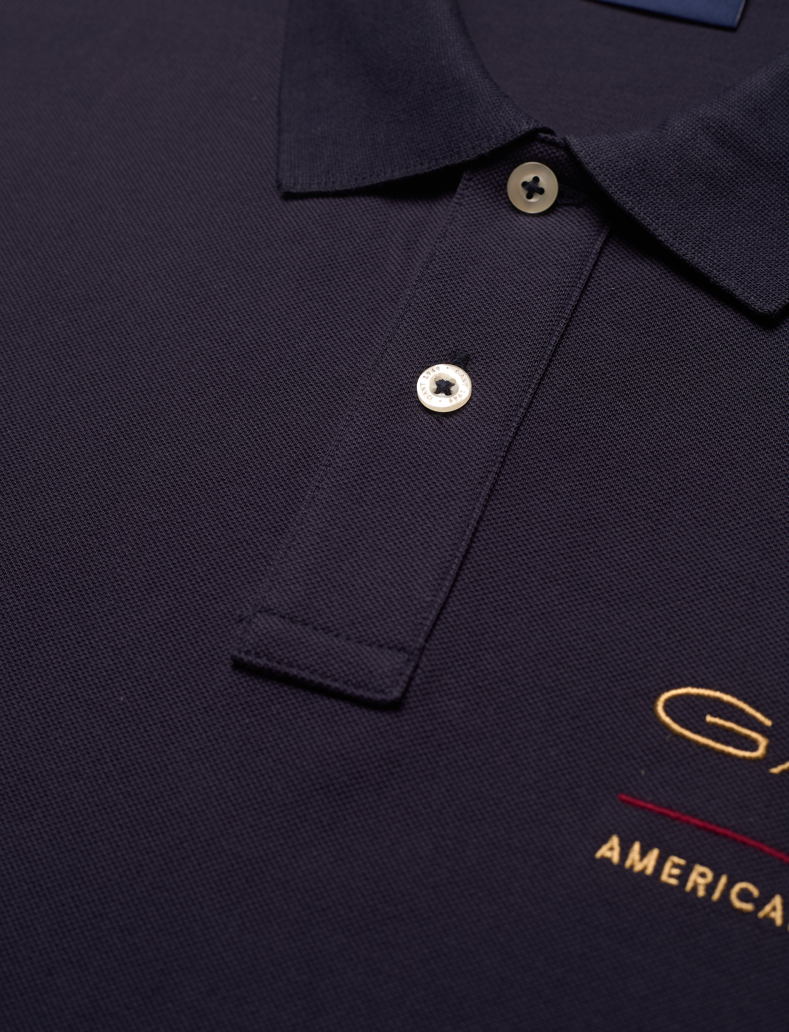 GANT - ARCHIVE SHIELD SS PIQUE - evening blue - 2