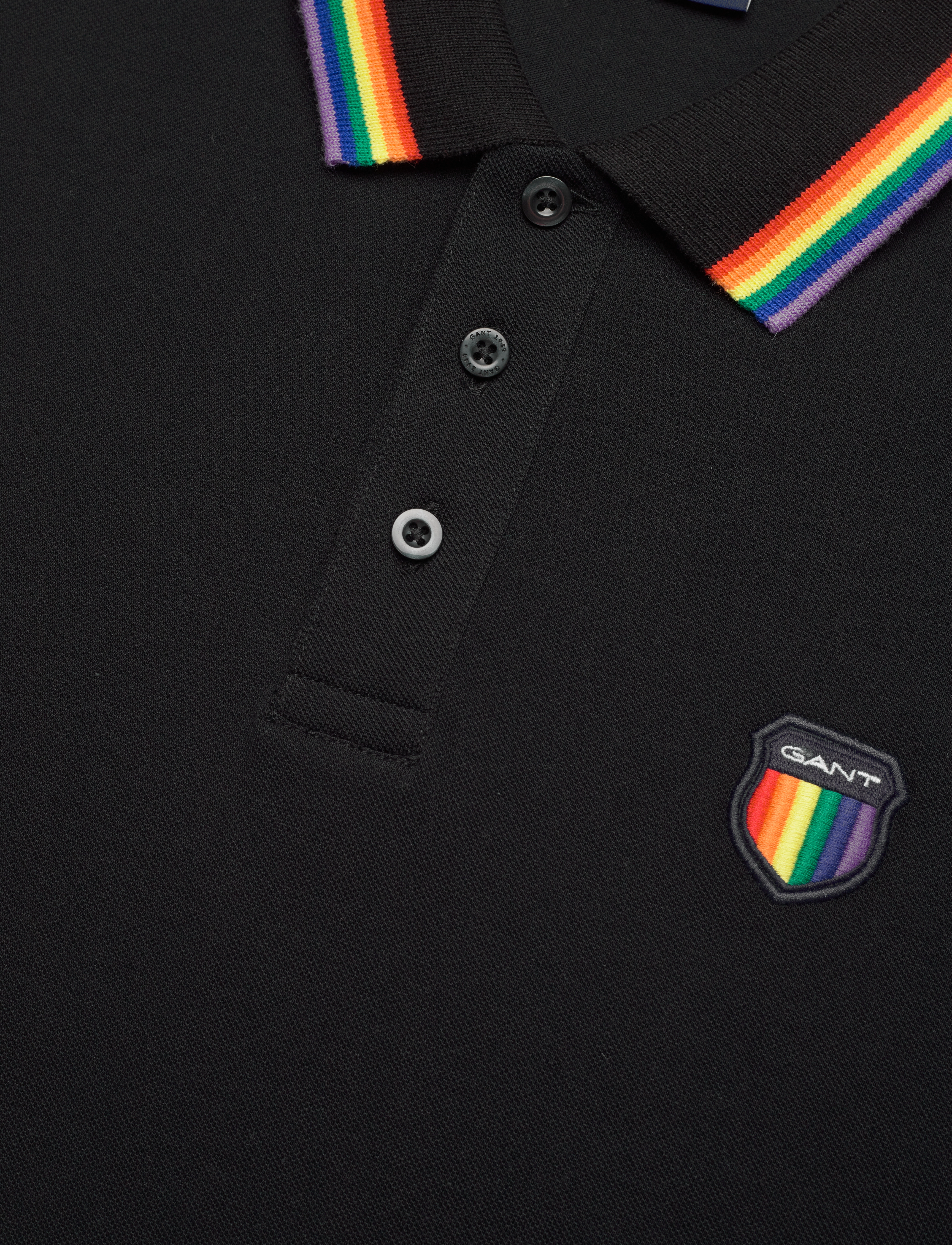 GANT - D.1 GANT PRIDE PIQUE SS RUGGER - black - 2