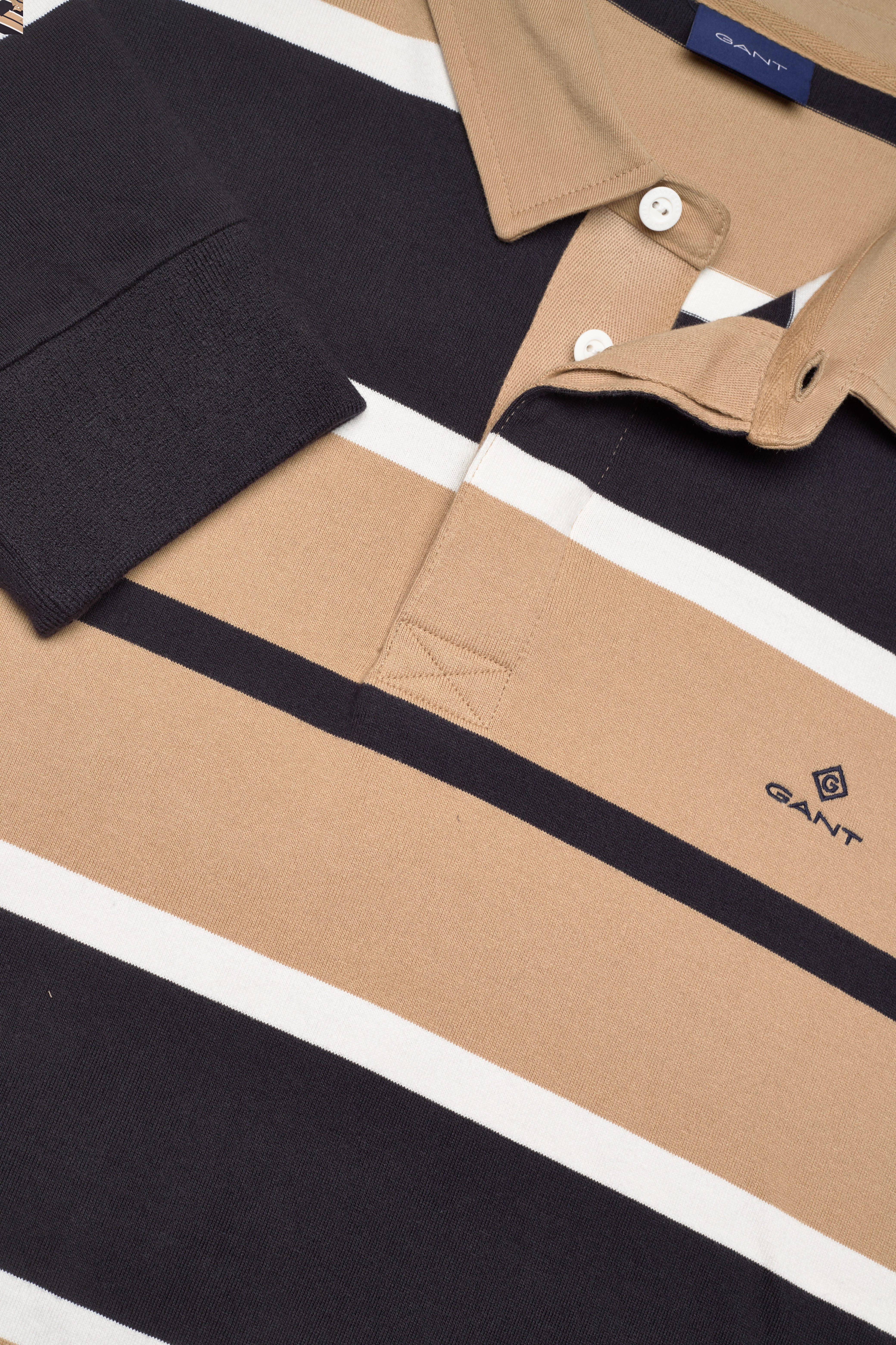 GANT - D1. REPEAT STRIPE HEAVY RUGGER - hazelwood beige - 2