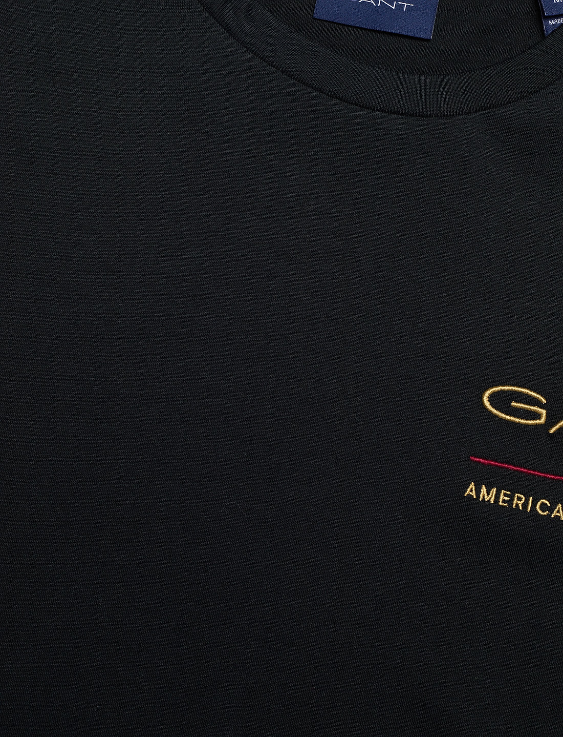 GANT - ARCHIVE SHIELD EMB SS T-SHIRT - kortærmede t-shirts - black - 2