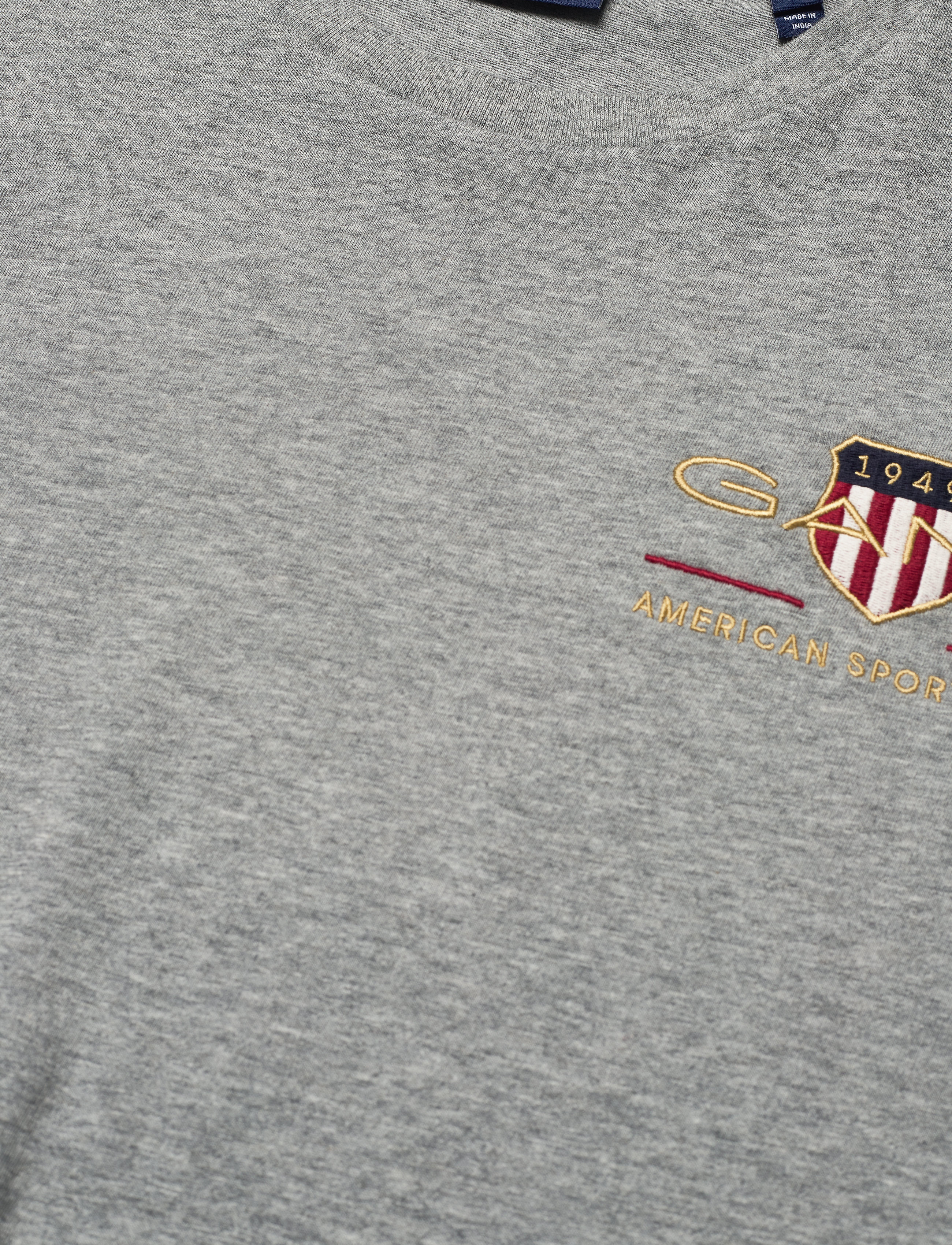 GANT - ARCHIVE SHIELD EMB SS T-SHIRT - grey melange - 2