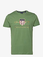 D2. ARCHIVE SHIELD SS T-SHIRT - LEAF GREEN