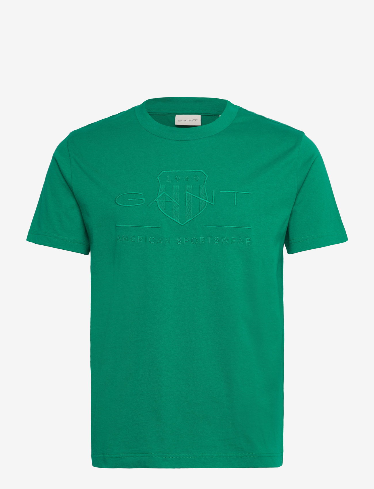 GANT - REG TONAL SHIELD SS T-SHIRT - kortärmade t-shirts - deep green - 0
