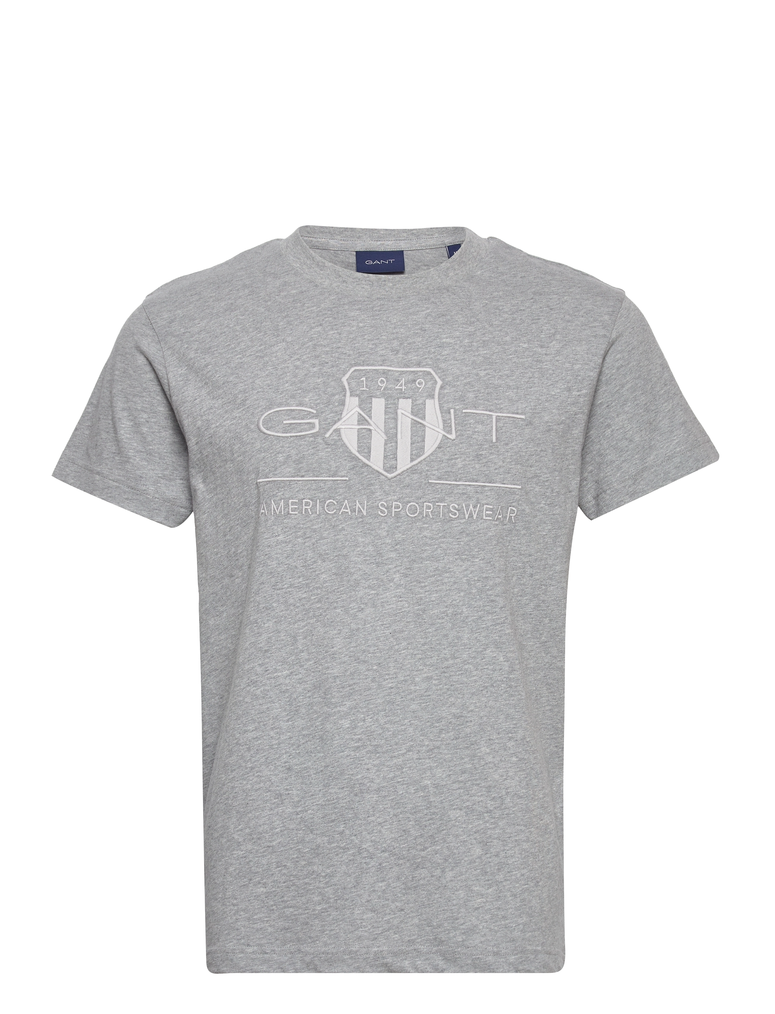 Gant REG TONAL SHIELD SS T-SHIRT - T-shirts - GREY MELANGE / grey