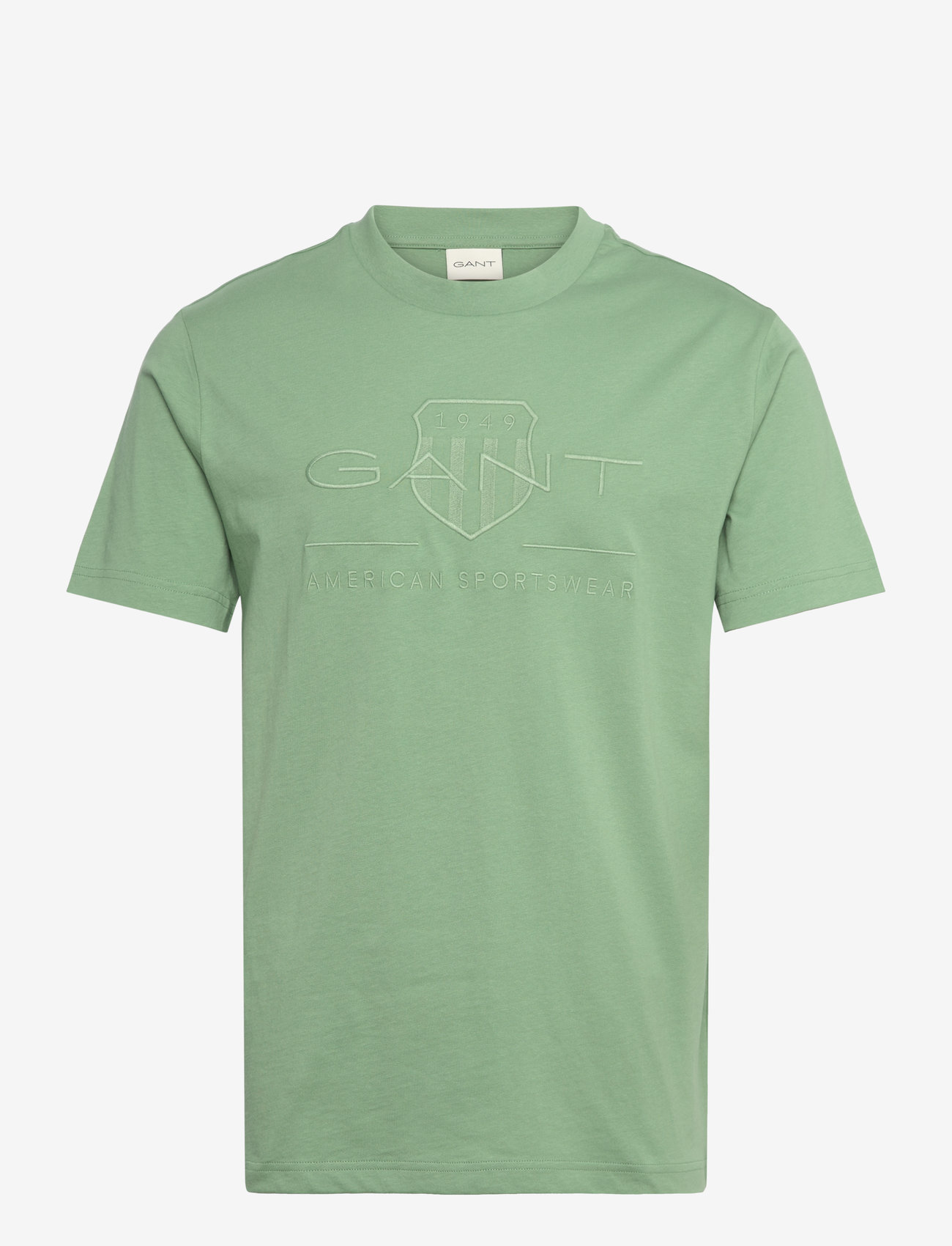 GANT - REG TONAL SHIELD SS T-SHIRT - kortærmede t-shirts - kalamata green - 0