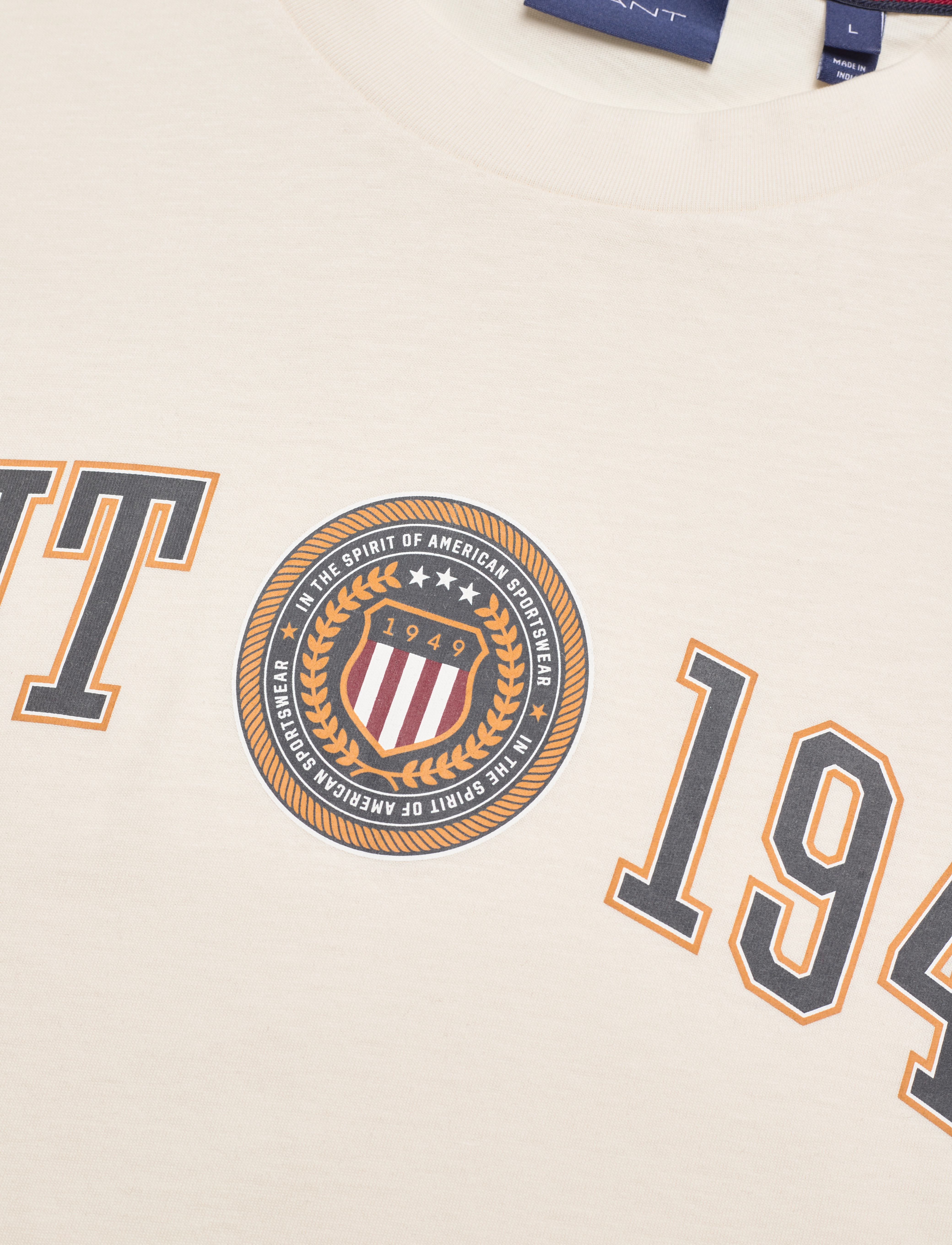 GANT - D1. GANT CREST SHIELD TSHIRT - cream - 2