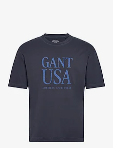 SUNFADED GANT USA T-SHIRT, GANT