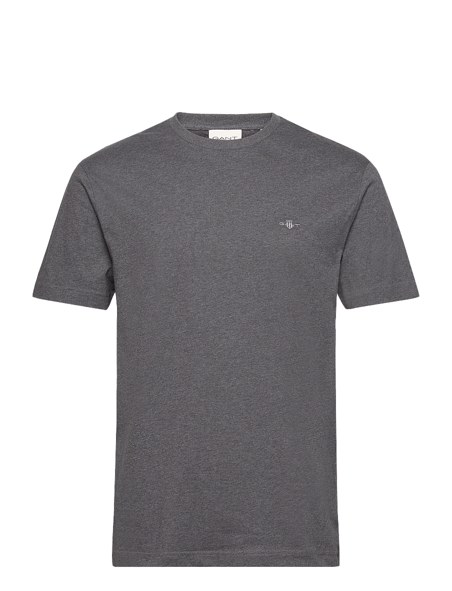Gant - Shield T-Shirt - kurzärmelige t-shirts - antracit melange - 1