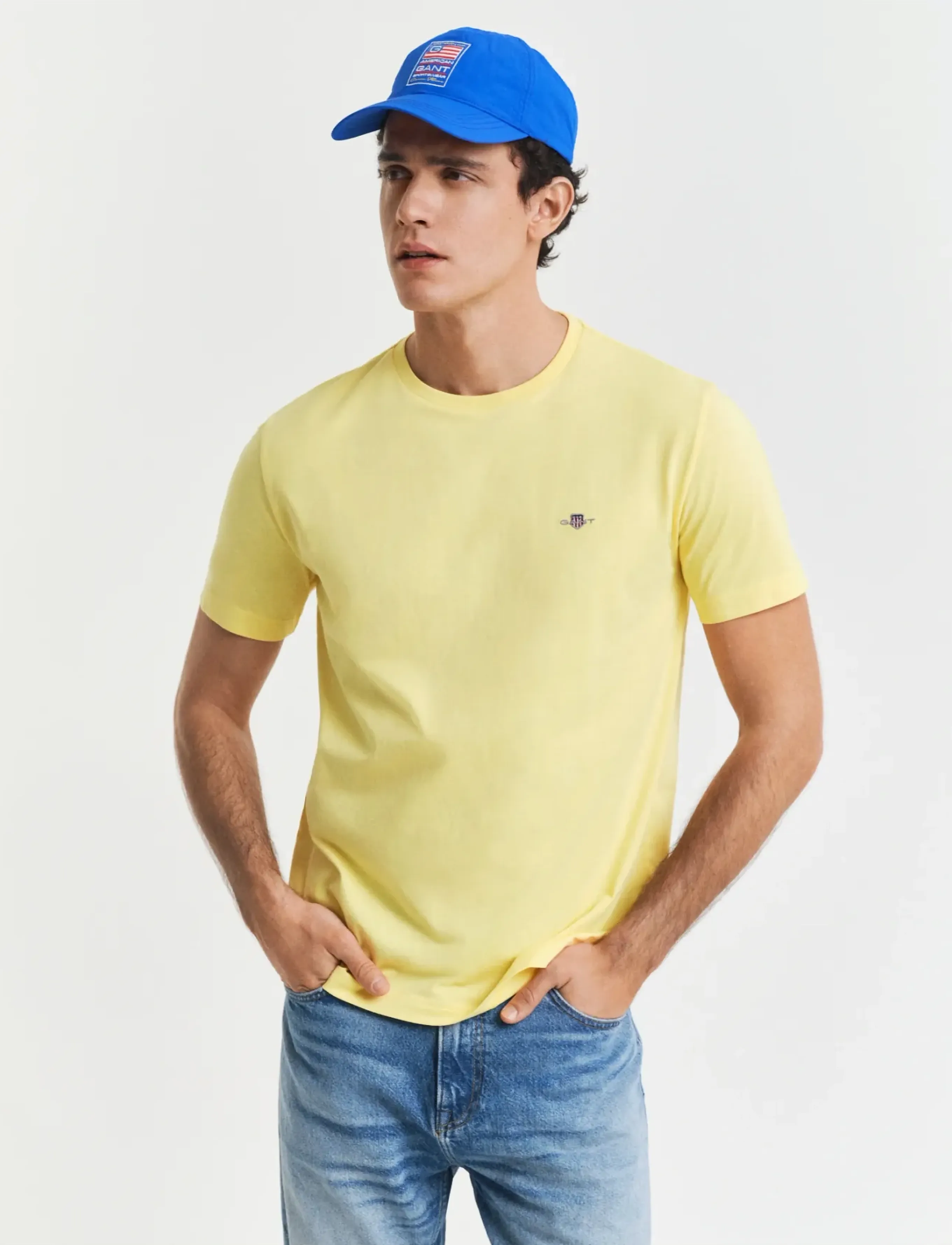 Gant REG SHIELD SS T-SHIRT - Gant - BANANA YELLOW / yellow
