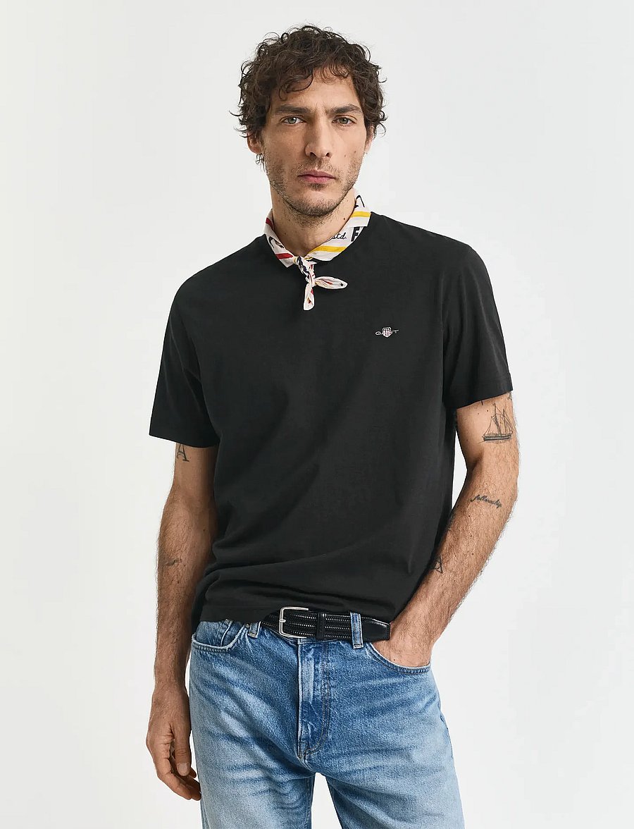 Gant - Shield T-Shirt - lühikeste varrukatega t-särgid - black - 0