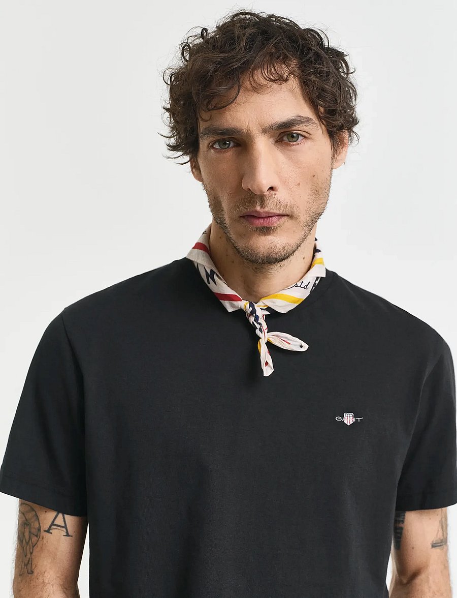 Gant - Shield T-Shirt - lühikeste varrukatega t-särgid - black - 4