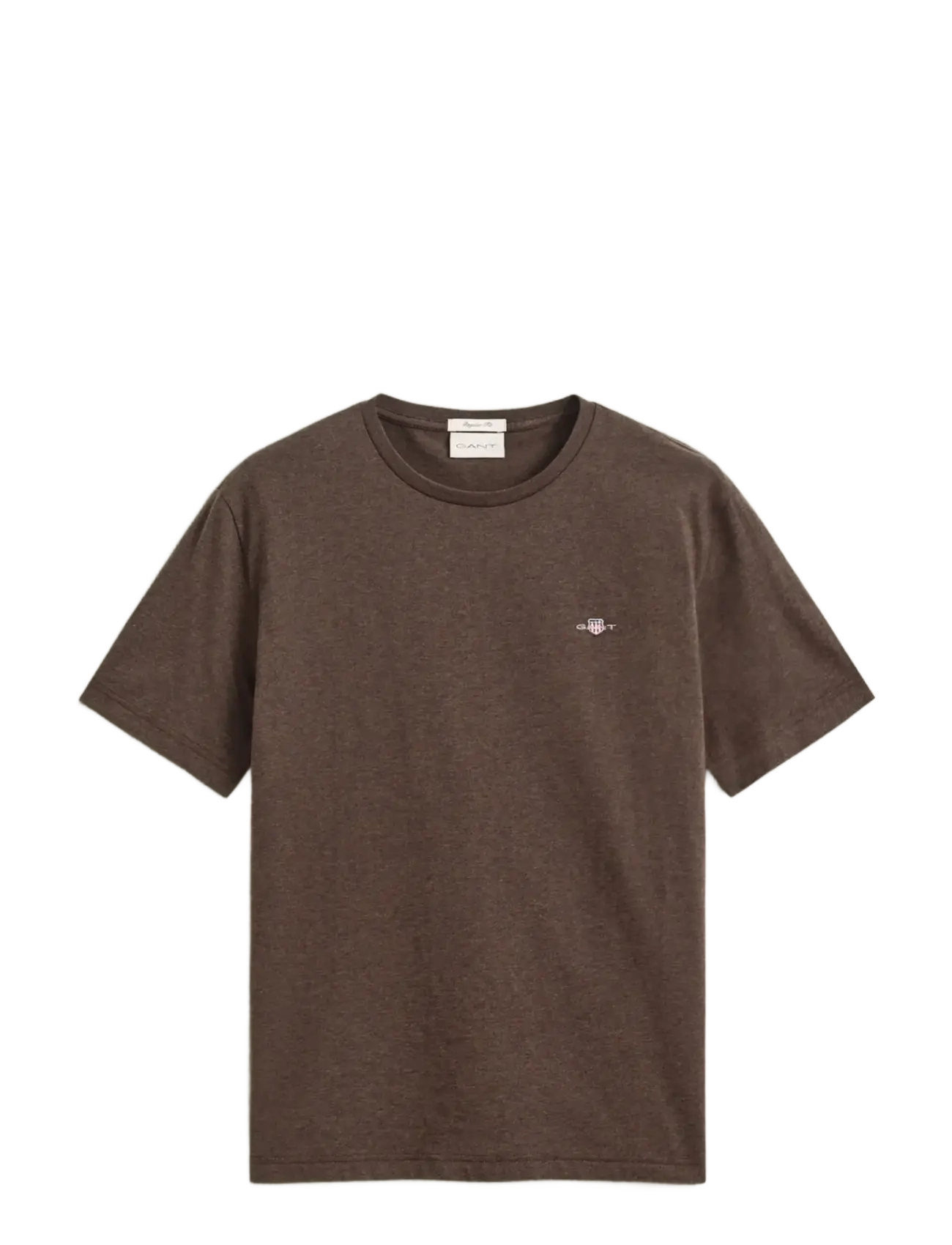 Gant Shield T-Shirt - Kurzärmelige T-Shirts - BLACK BROWN MELANGE / brown