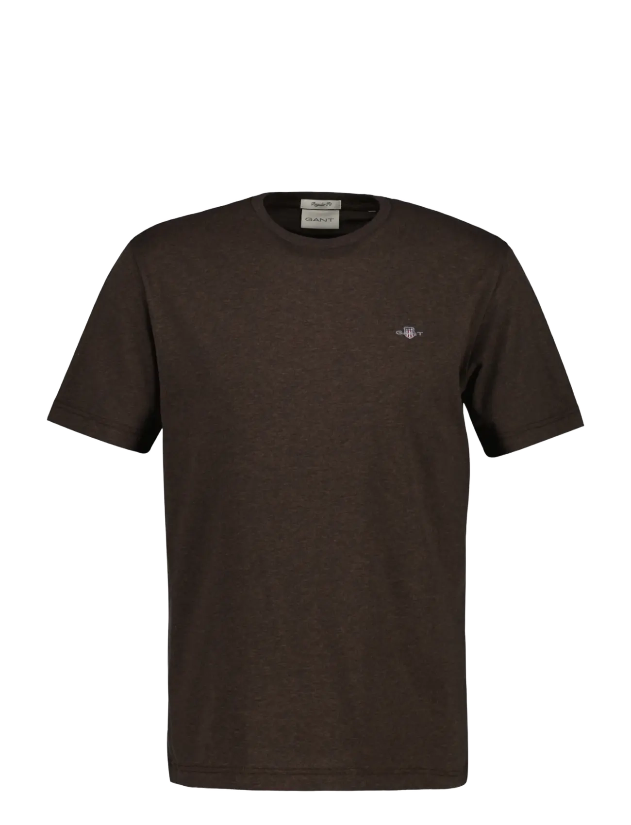 Gant Shield T-Shirt - T-shirts - BLACK BROWN MELANGE / brown