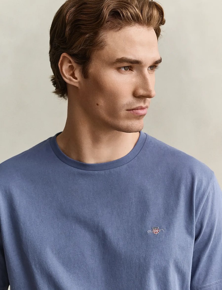 Gant - Shield T-Shirt - kurzärmelige t-shirts - blue horizon - 3