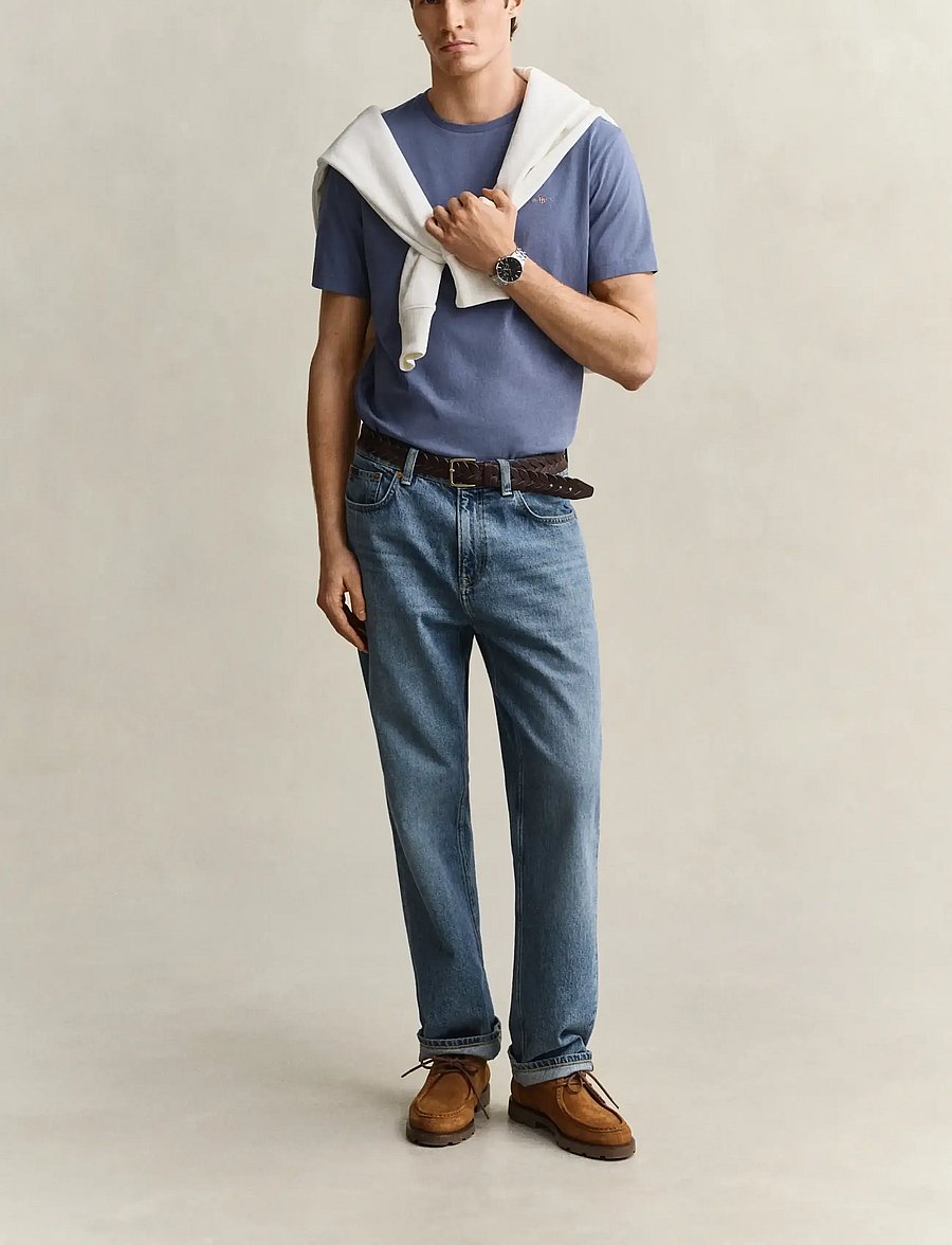 Gant - Shield T-Shirt - kurzärmelige t-shirts - blue horizon - 4