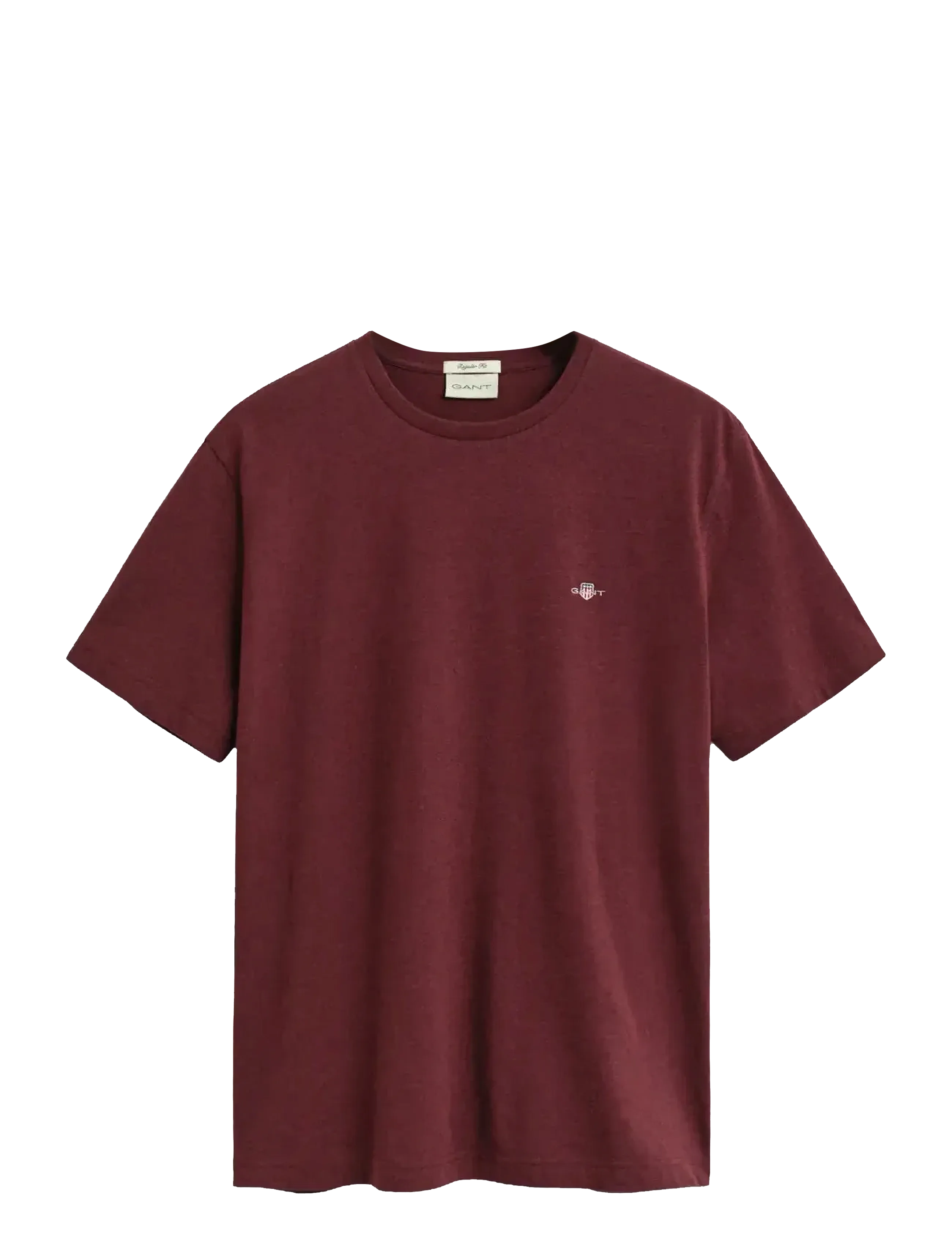 GANT REG SHIELD SS T-SHIRT - T-Shirts - BORDEAUX MELANGE / multi
