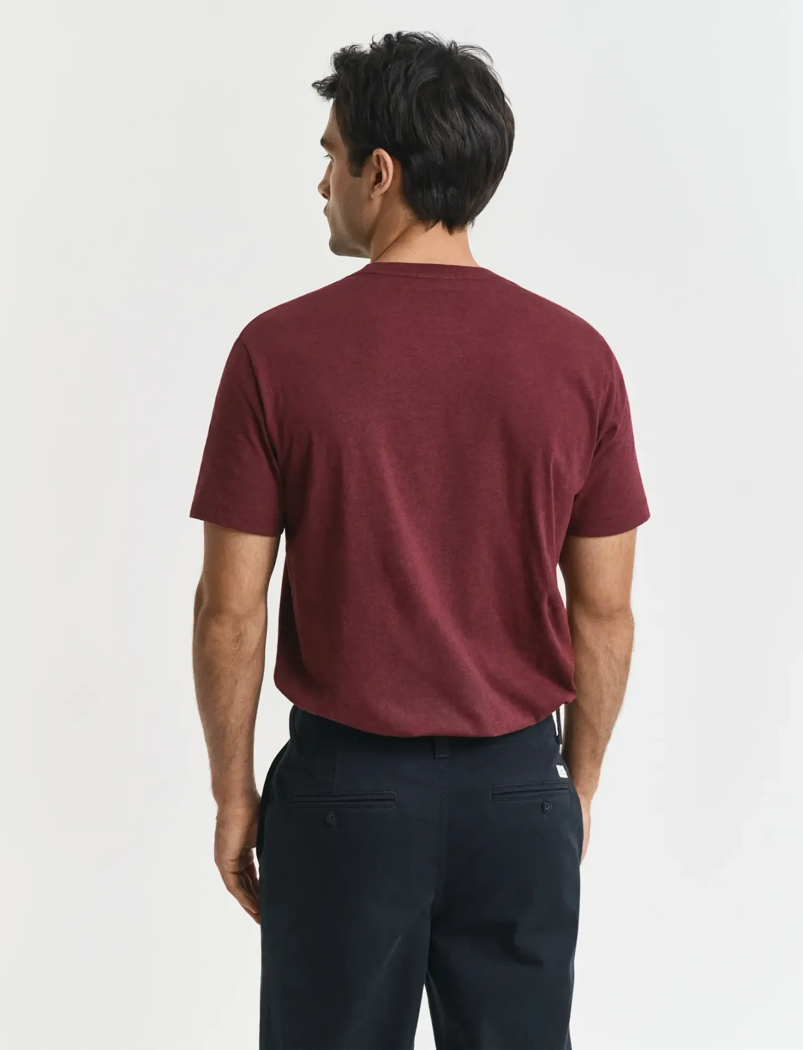 Gant - Shield T-Shirt - t-shirts à manches courtes - bordeaux melange - 2