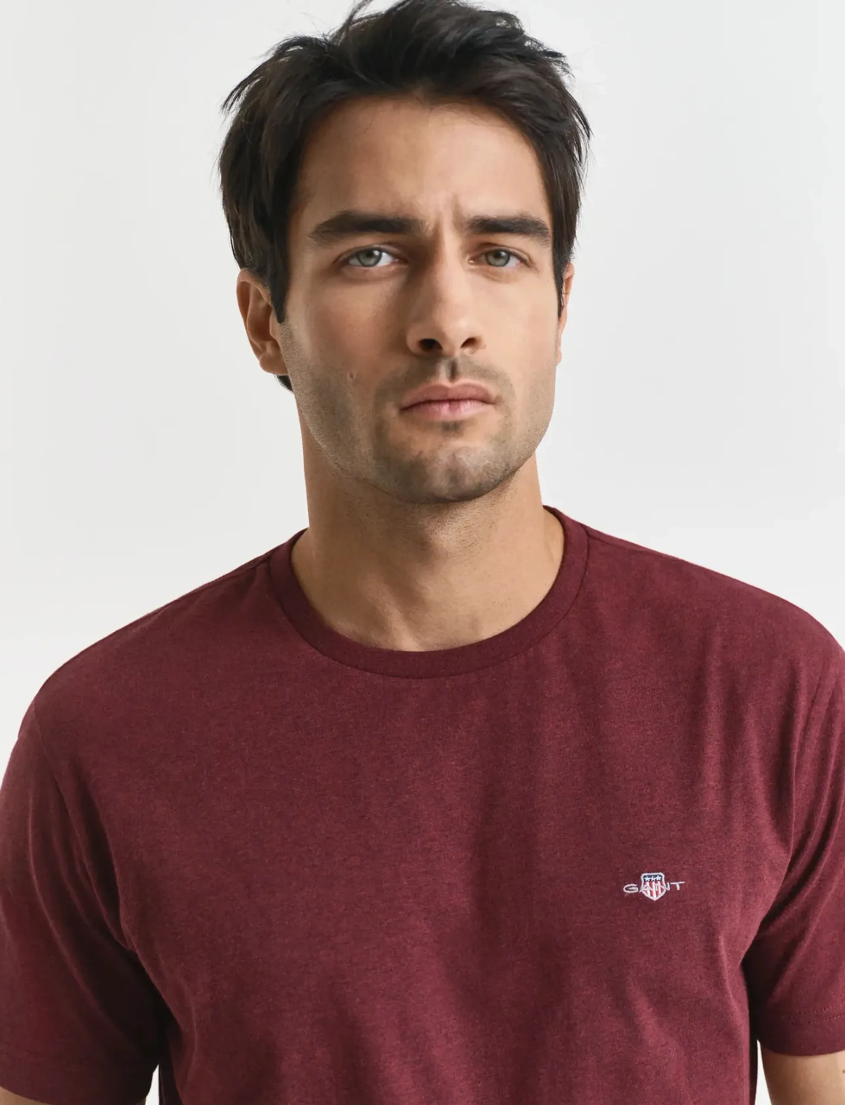 Gant - Shield T-Shirt - t-shirts à manches courtes - bordeaux melange - 3