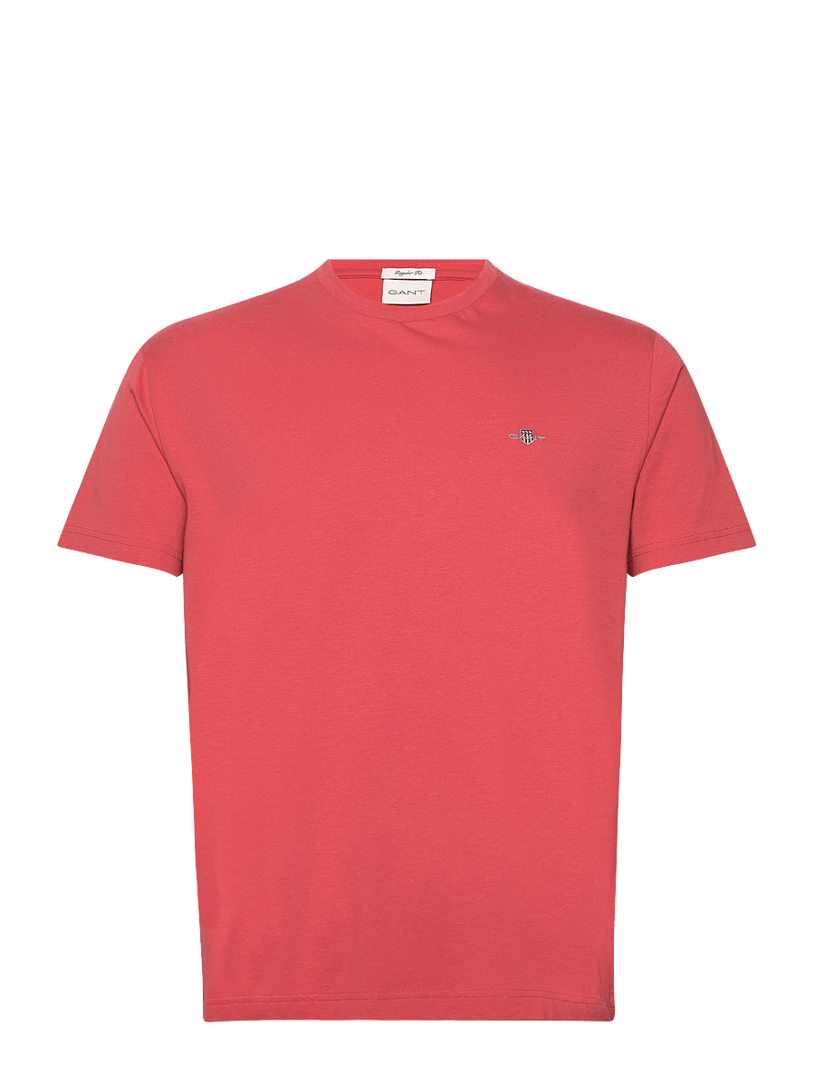 Gant - REG SHIELD SS T-SHIRT - kortærmede t-shirts - brick red - 1