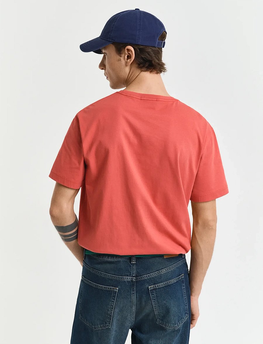 Gant - REG SHIELD SS T-SHIRT - kortærmede t-shirts - brick red - 3