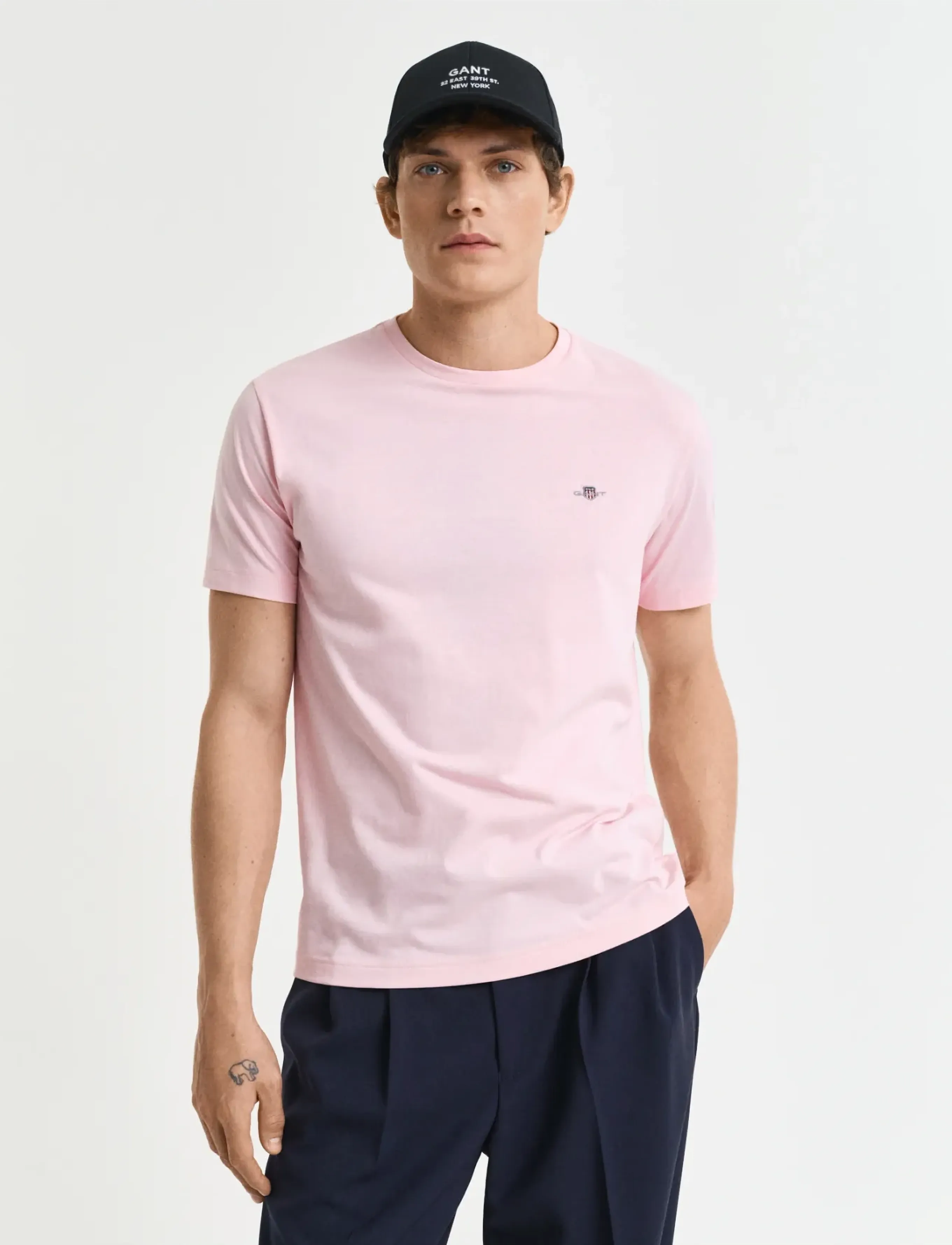 GANT Shield T-Shirt - Riided - CALIFORNIA PINK / pink/rose