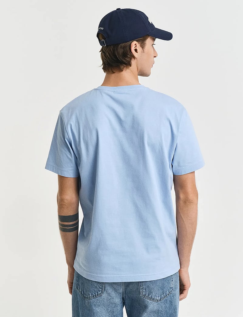 GANT - REG SHIELD SS T-SHIRT - t-shirts - capri blue - 3