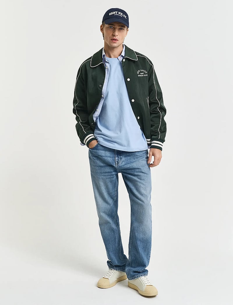 GANT - REG SHIELD SS T-SHIRT - t-shirts - capri blue - 5