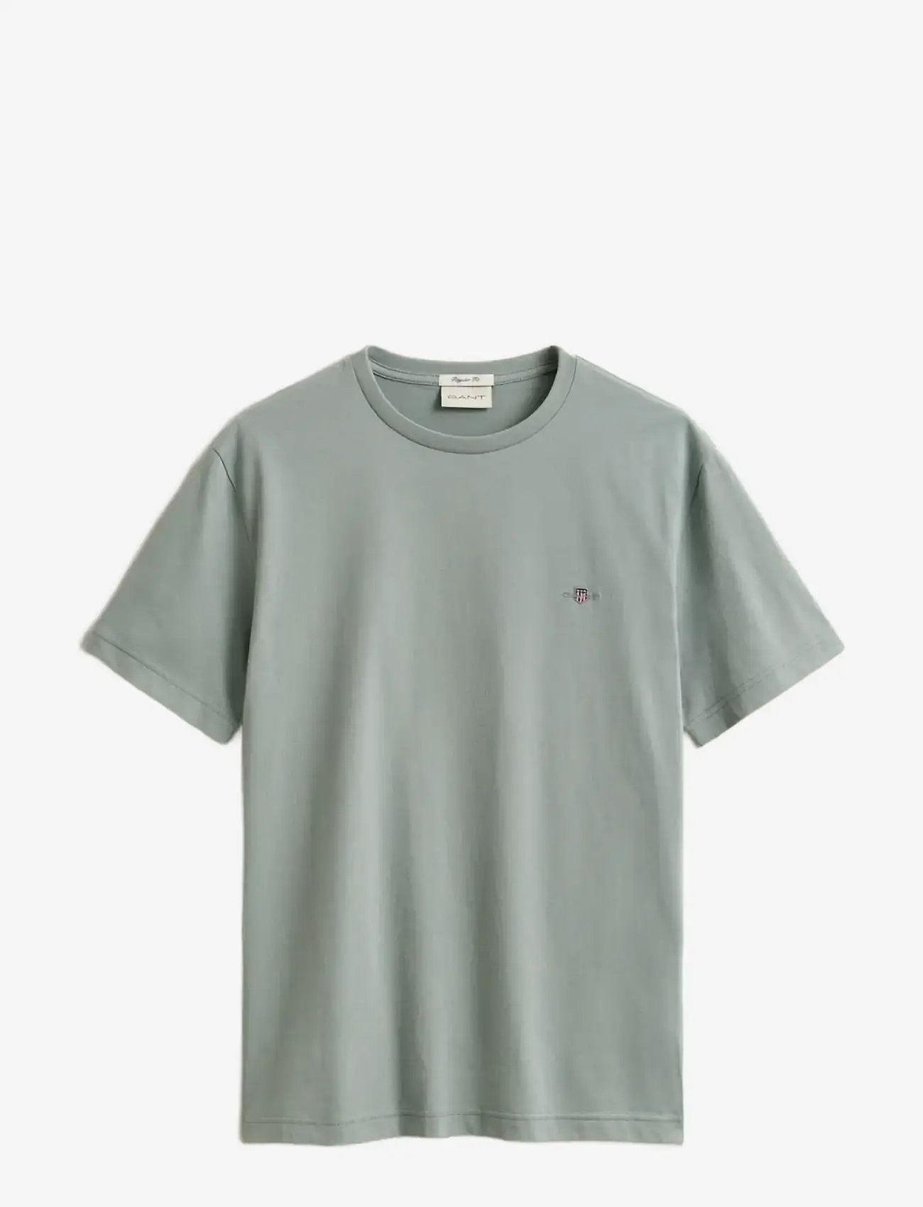 Gant - REG SHIELD SS T-SHIRT - lühikeste varrukatega t-särgid - ceramic grey - 1