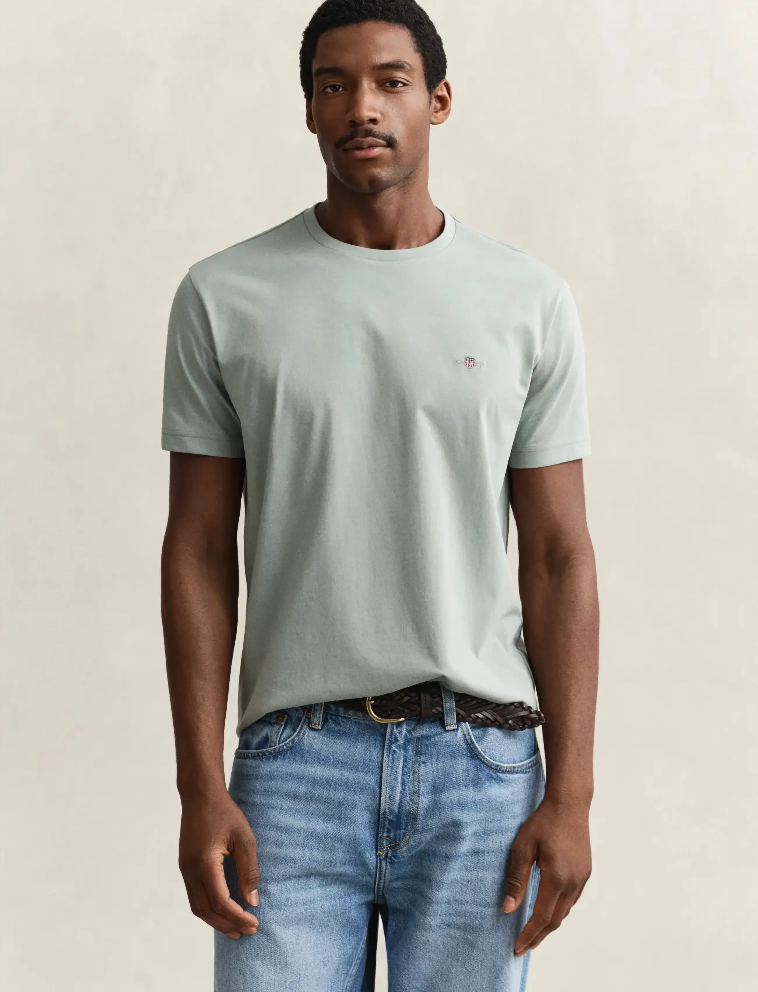 GANT REG SHIELD SS T-SHIRT - GANT - CERAMIC GREY / grey