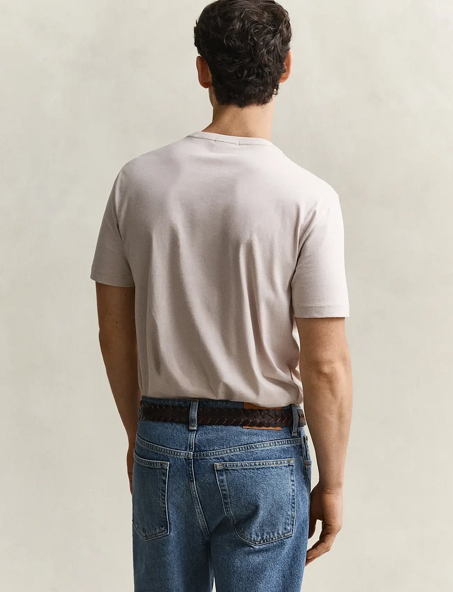 Gant - REG SHIELD SS T-SHIRT - kortærmede t-shirts - clay beige - 2