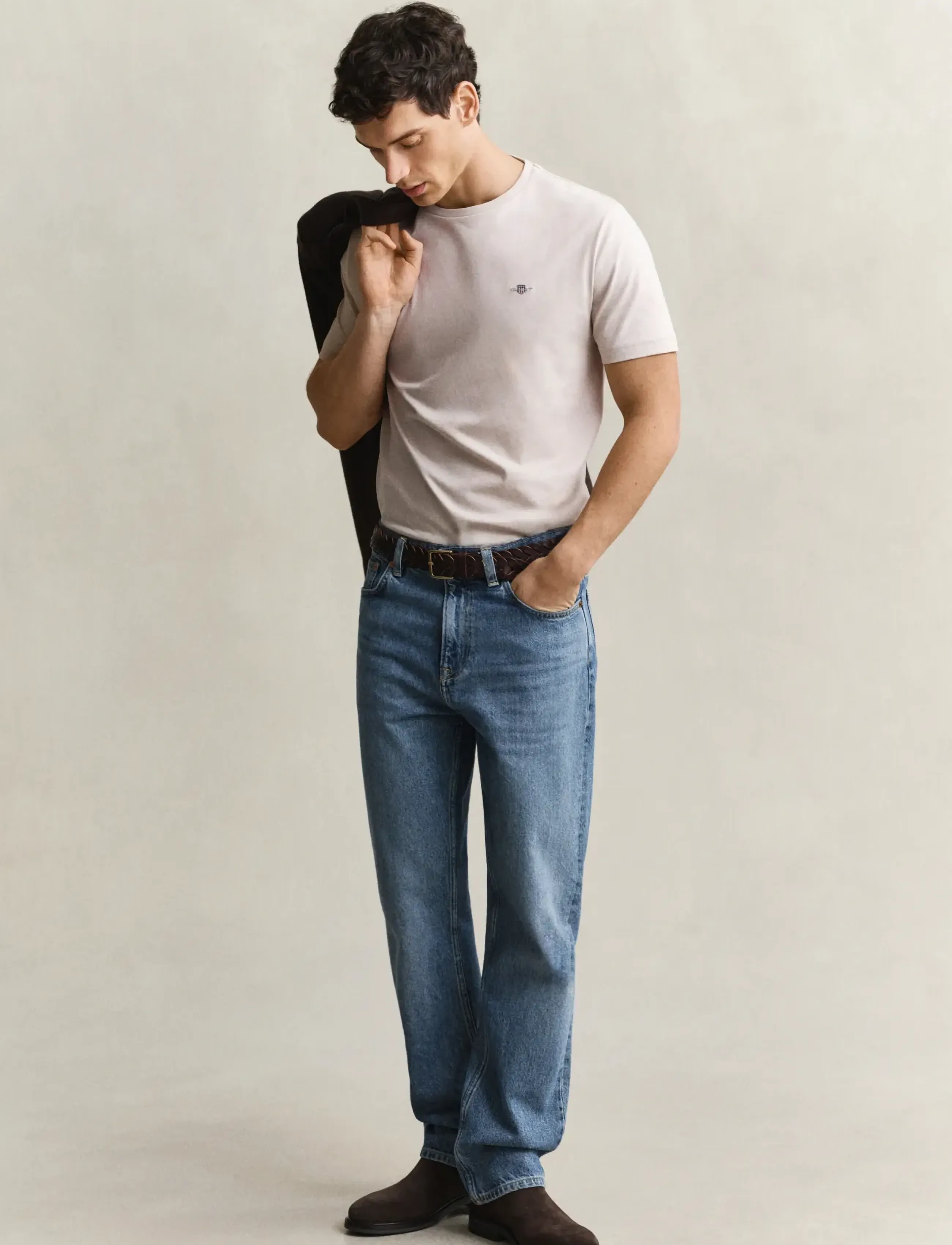 Gant - Shield T-Shirt - kortærmede t-shirts - clay beige - 4