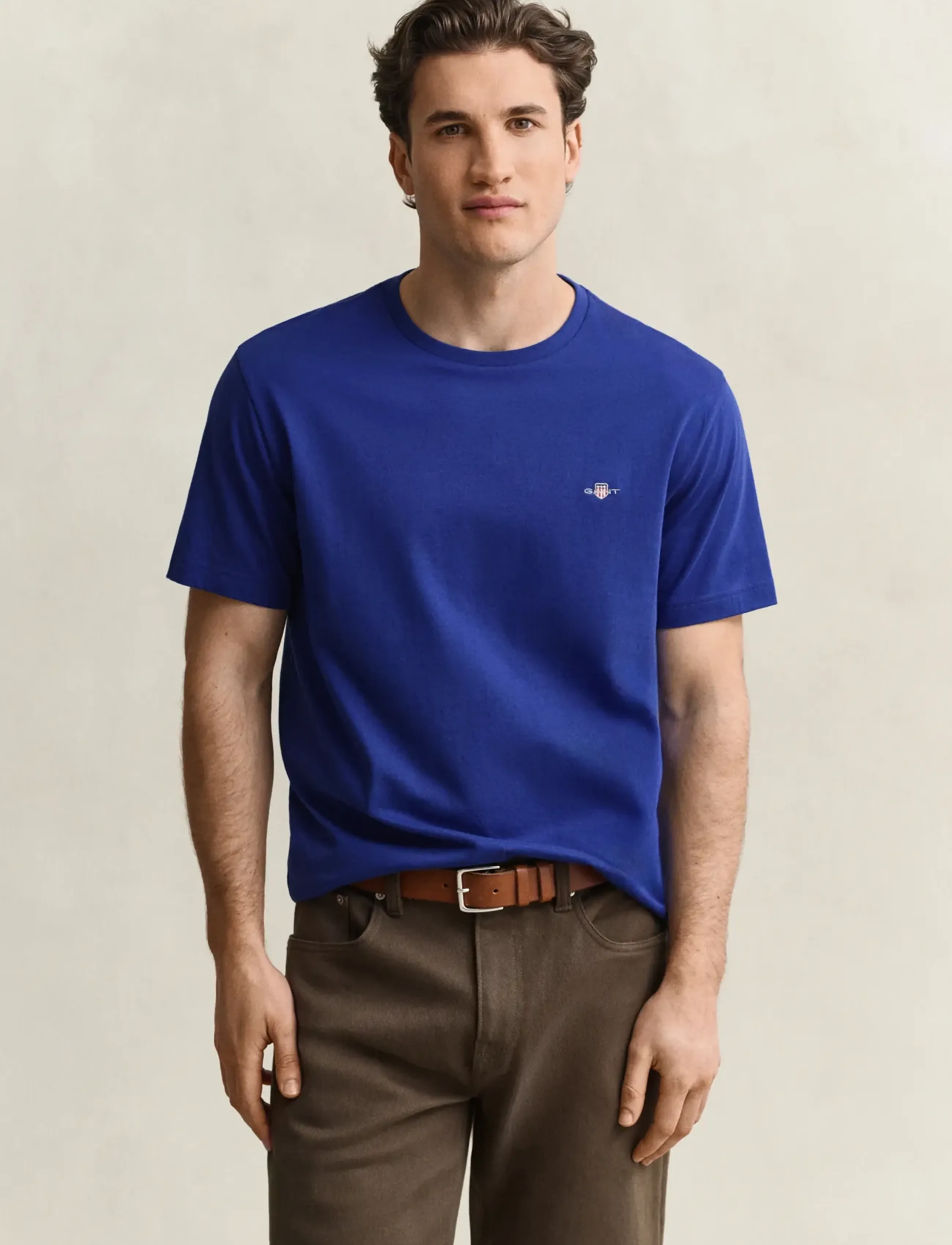 Gant Shield T-Shirt, S, T-shirts, Blau - Short-sleeved, Männerswear