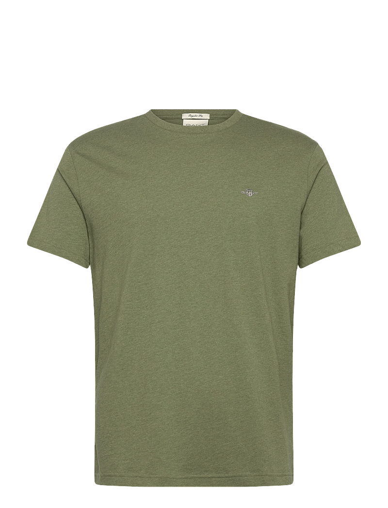 GANT - Graphic T-Shirt - short-sleeved t-shirts - dark cactus melange - 0