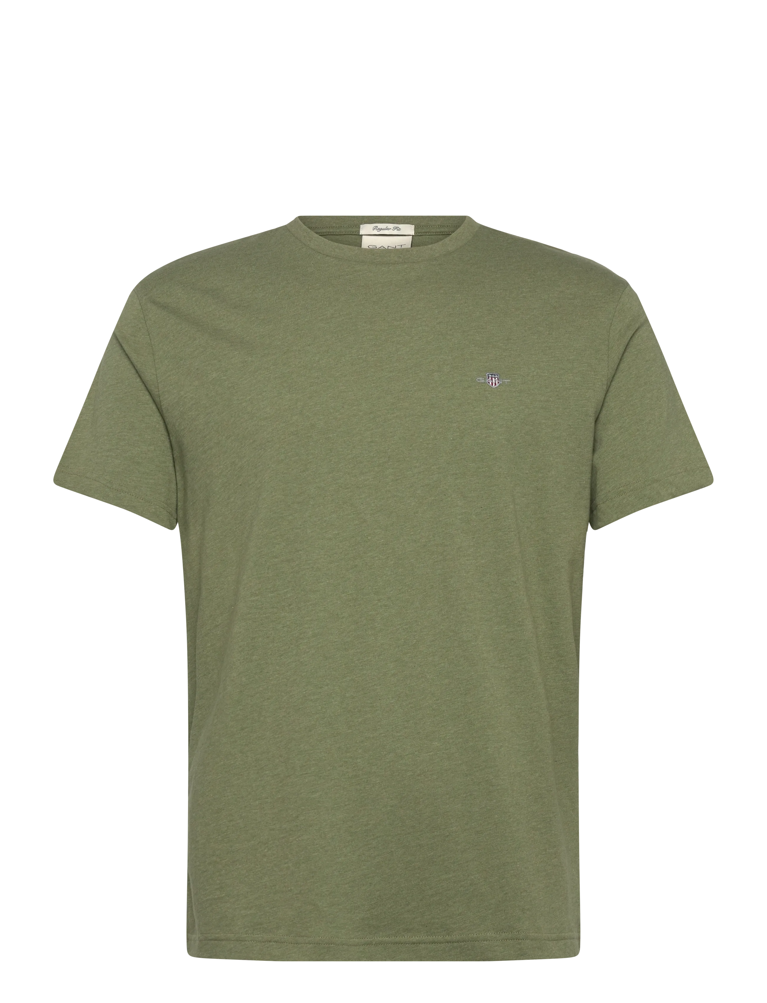 Gant - REG SHIELD SS T-SHIRT - kurzärmelig - dark cactus melange - 1