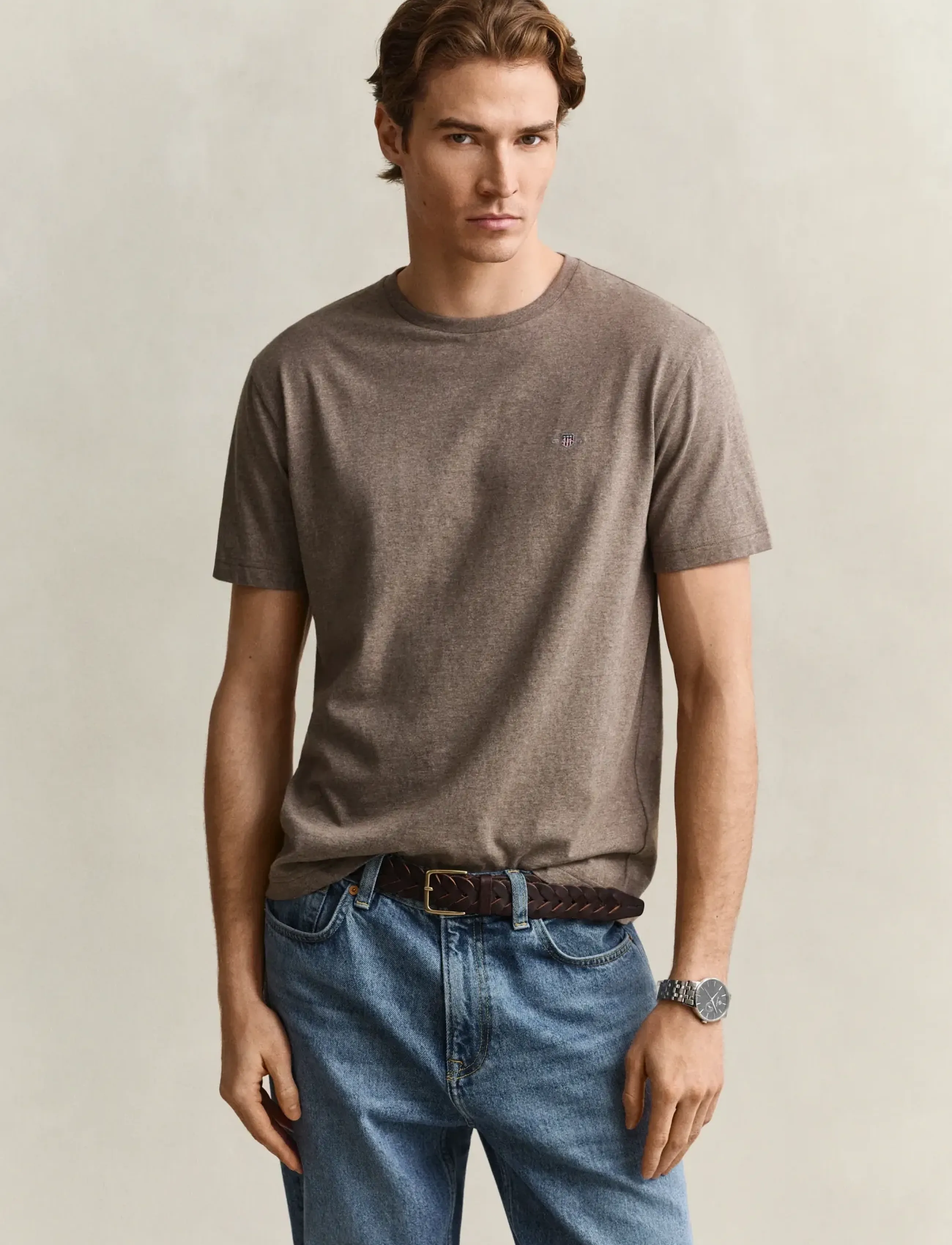 Gant Shield T-Shirt, 3XL, T-shirts, Braun - Short-sleeved, Männerswear