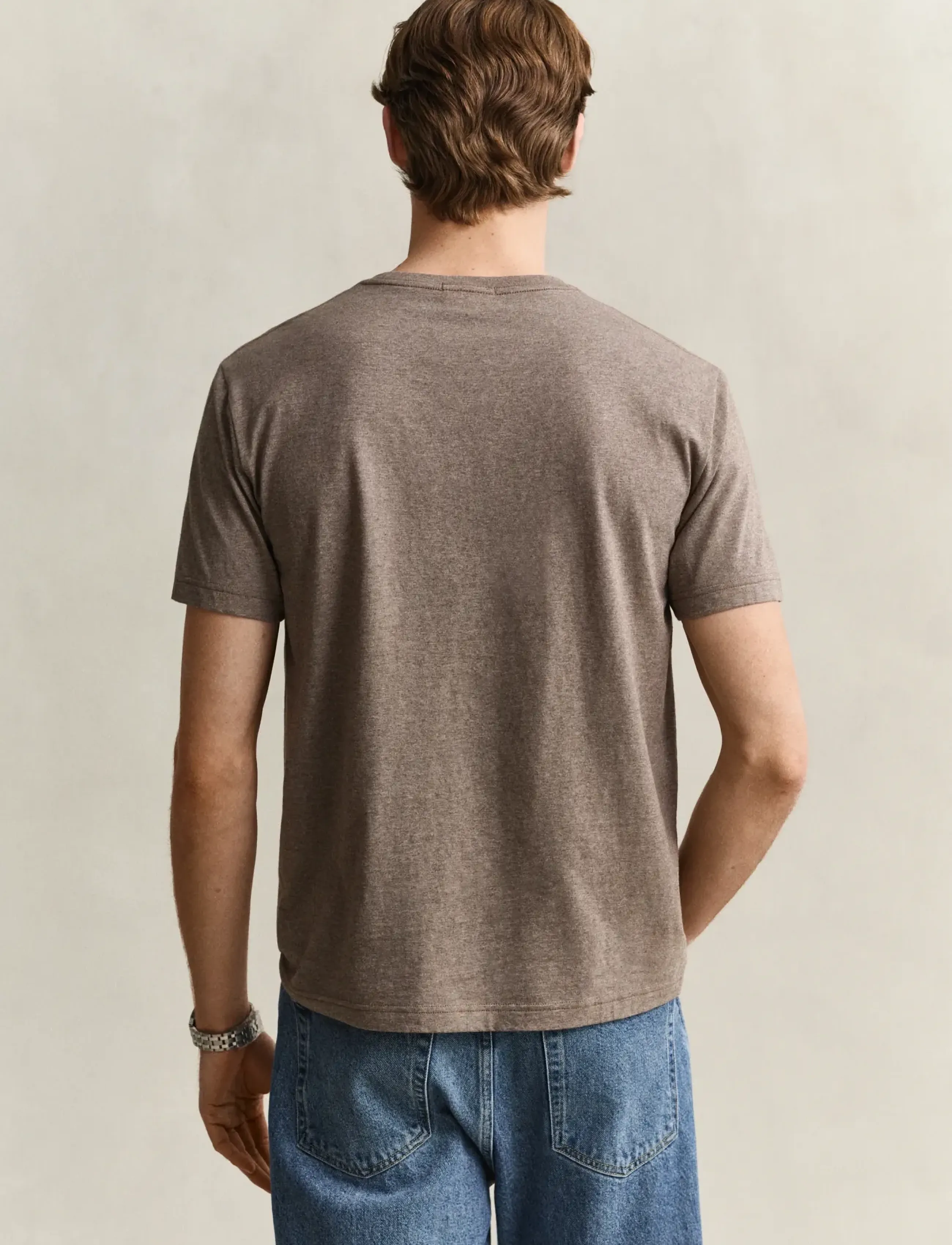 Gant - Shield T-Shirt - lühikeste varrukatega t-särgid - dark hazelnut melange - 2
