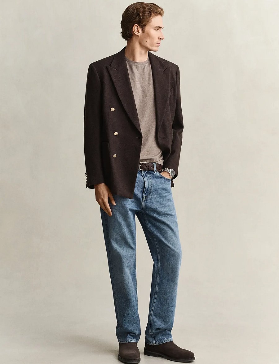 Gant - REG SHIELD SS T-SHIRT - kortærmede t-shirts - dark hazelnut melange - 4