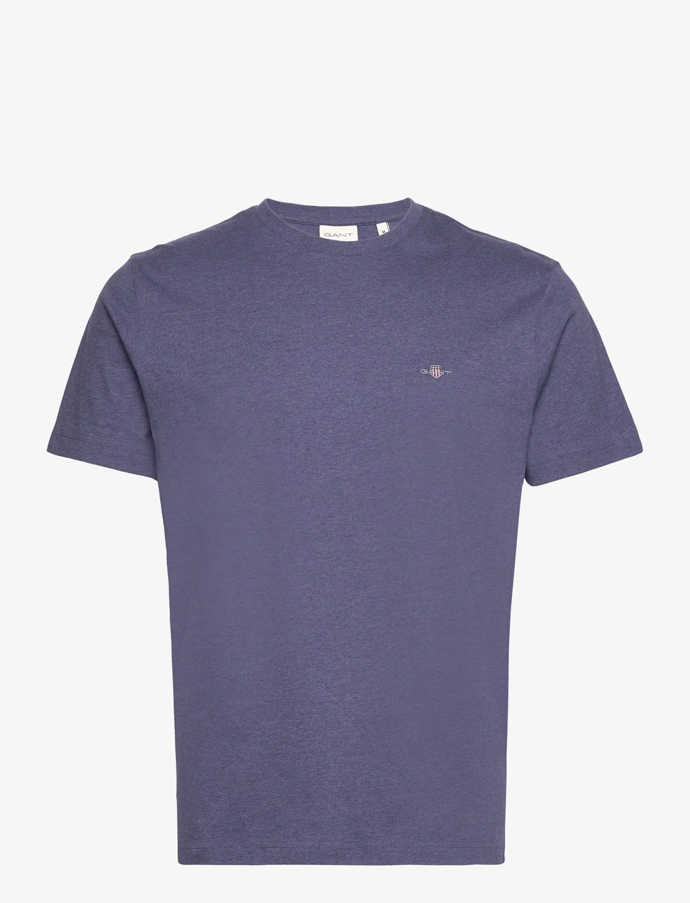 GANT - REG SHIELD SS T-SHIRT - kortærmede t-shirts - dark jeansblue melange - 1