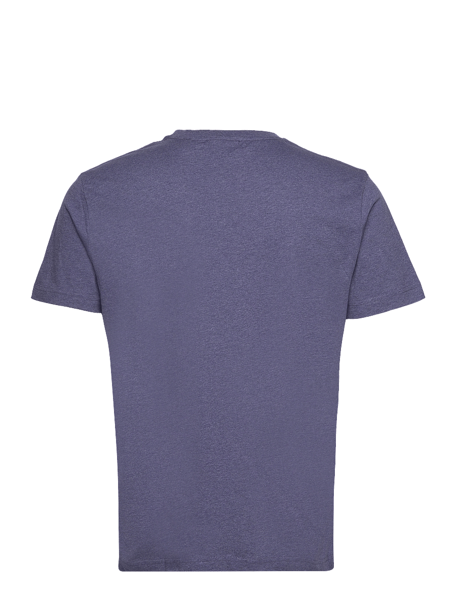 Gant - REG SHIELD SS T-SHIRT - kortærmede t-shirts - dark jeansblue melange - 2