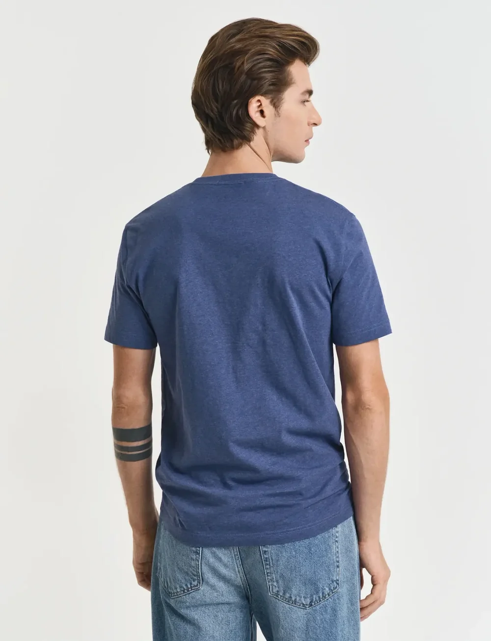 GANT - REG SHIELD SS T-SHIRT - kortærmede t-shirts - dark jeansblue melange - 3