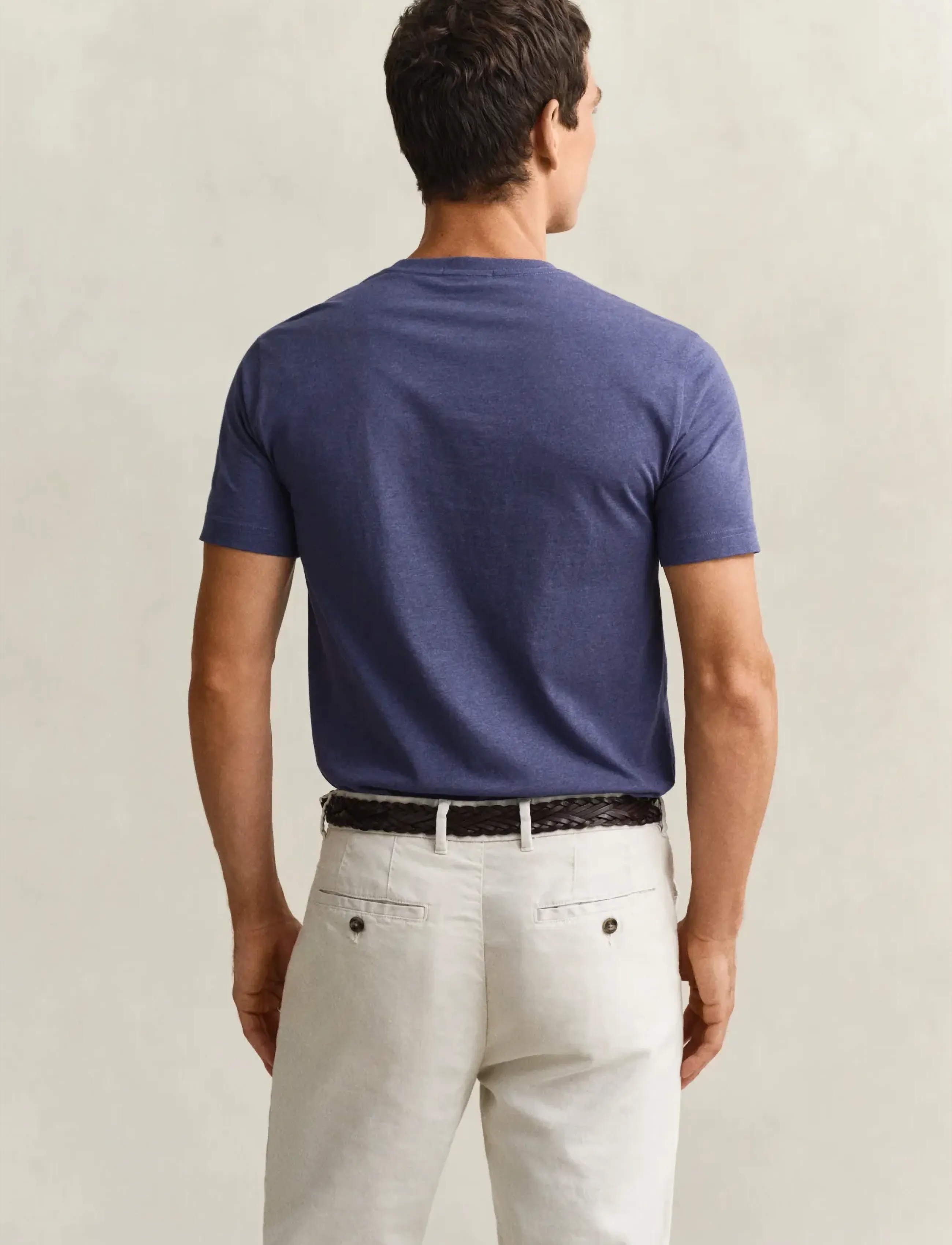 Gant - Shield T-Shirt - lühikeste varrukatega t-särgid - dark jeansblue melange - 3