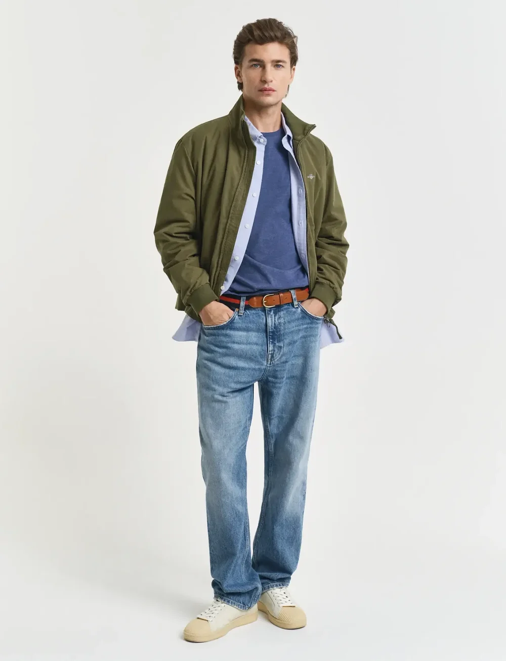 GANT - REG SHIELD SS T-SHIRT - kortærmede t-shirts - dark jeansblue melange - 5